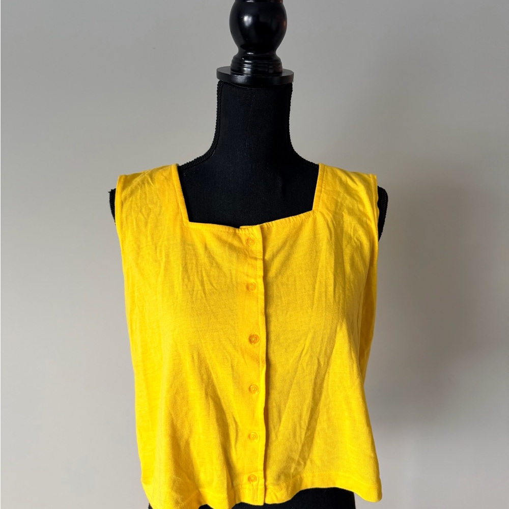 Essentials Bright Yellow Sleeveless Blouse